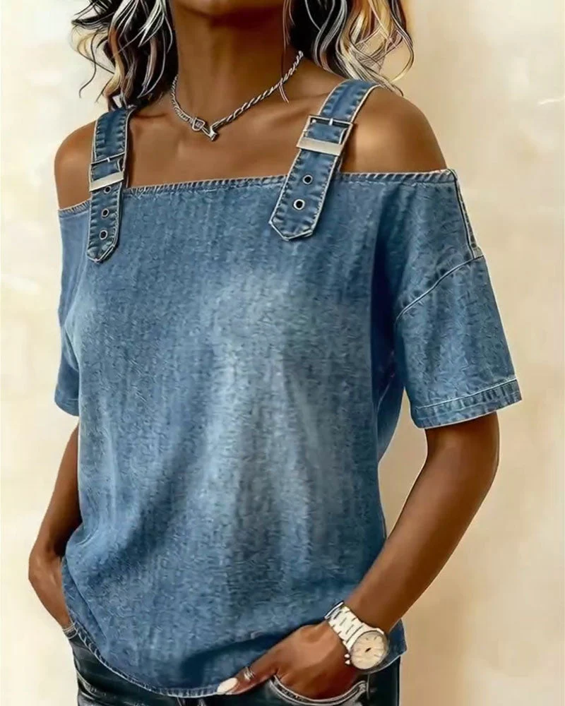 Yamara - Camicia in Denim Senza Maniche - Image 6