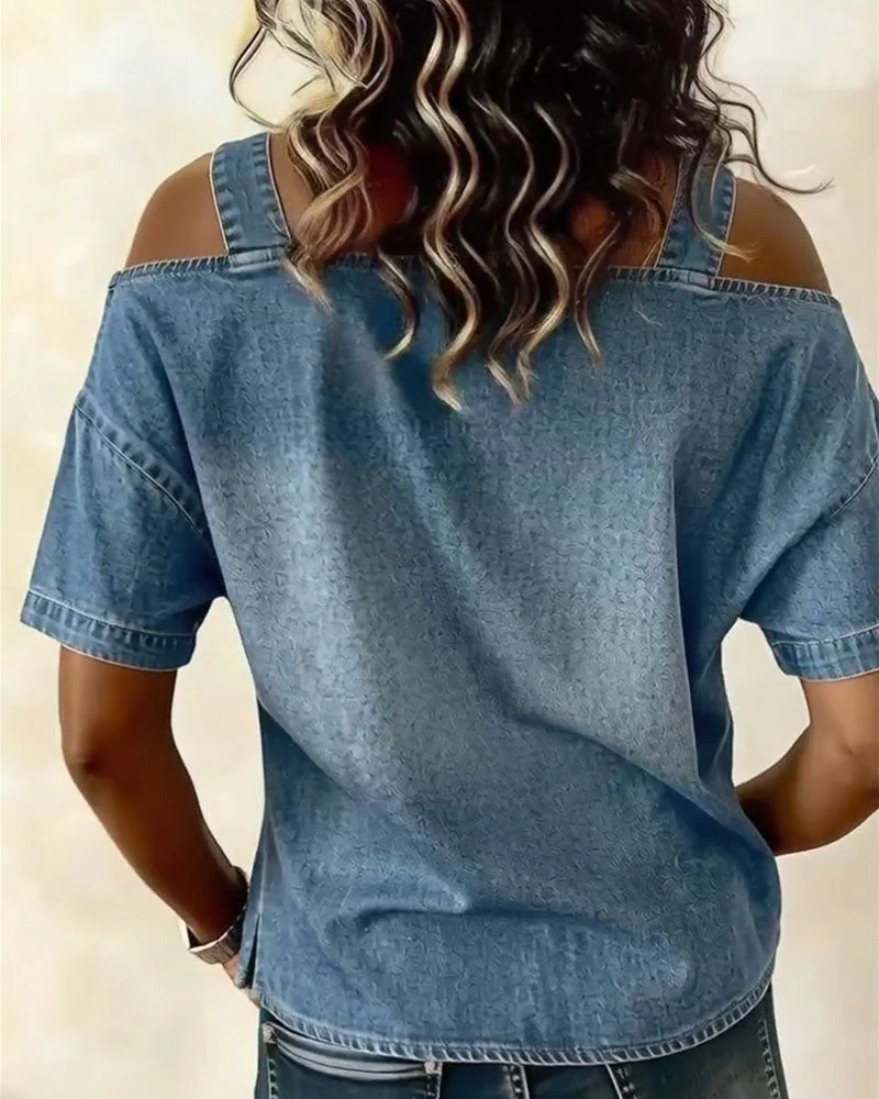 Yamara - Camicia in Denim Senza Maniche - Image 7