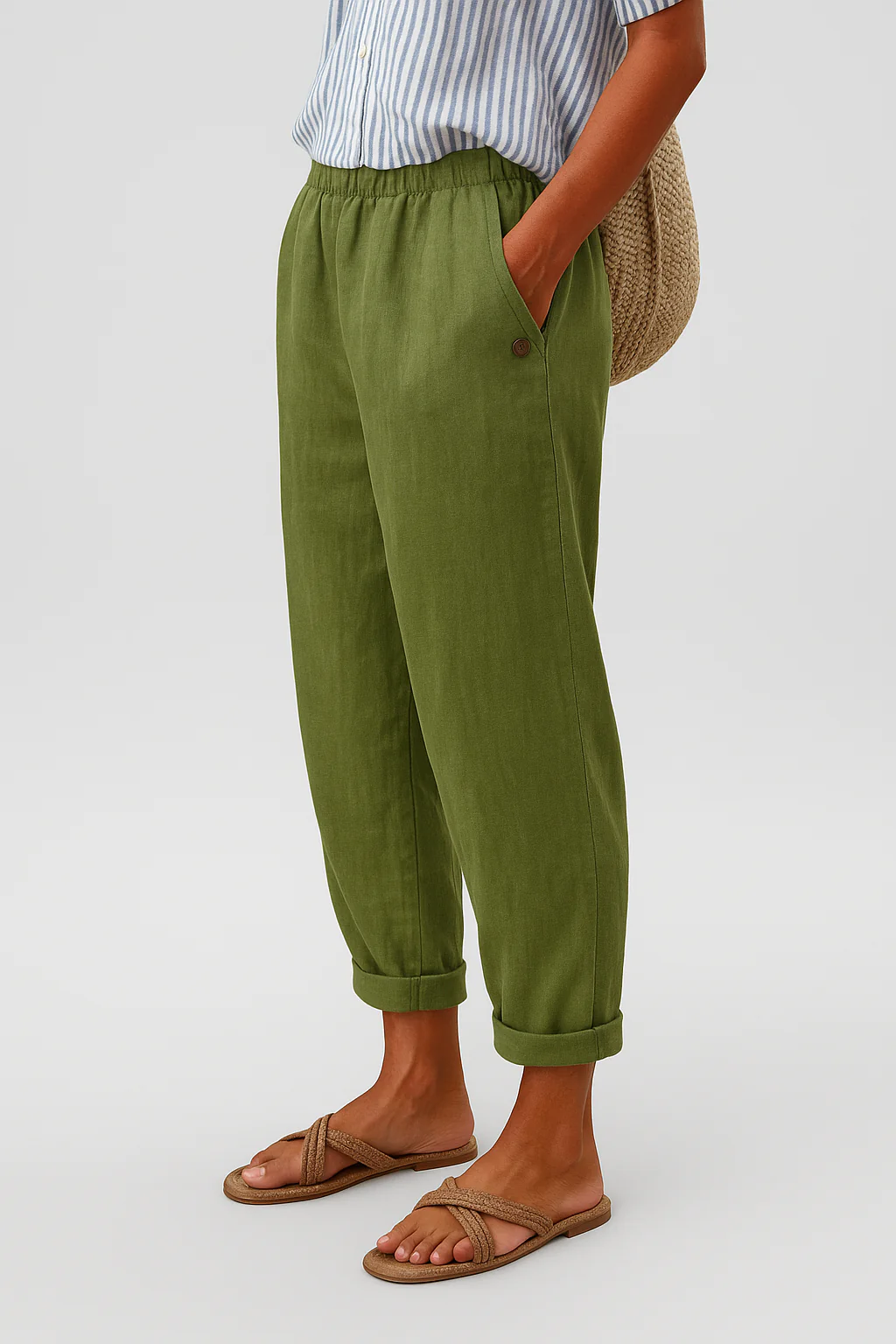 Yanchik - Pantaloni Eleganti Con Tasche Laterali - Image 2