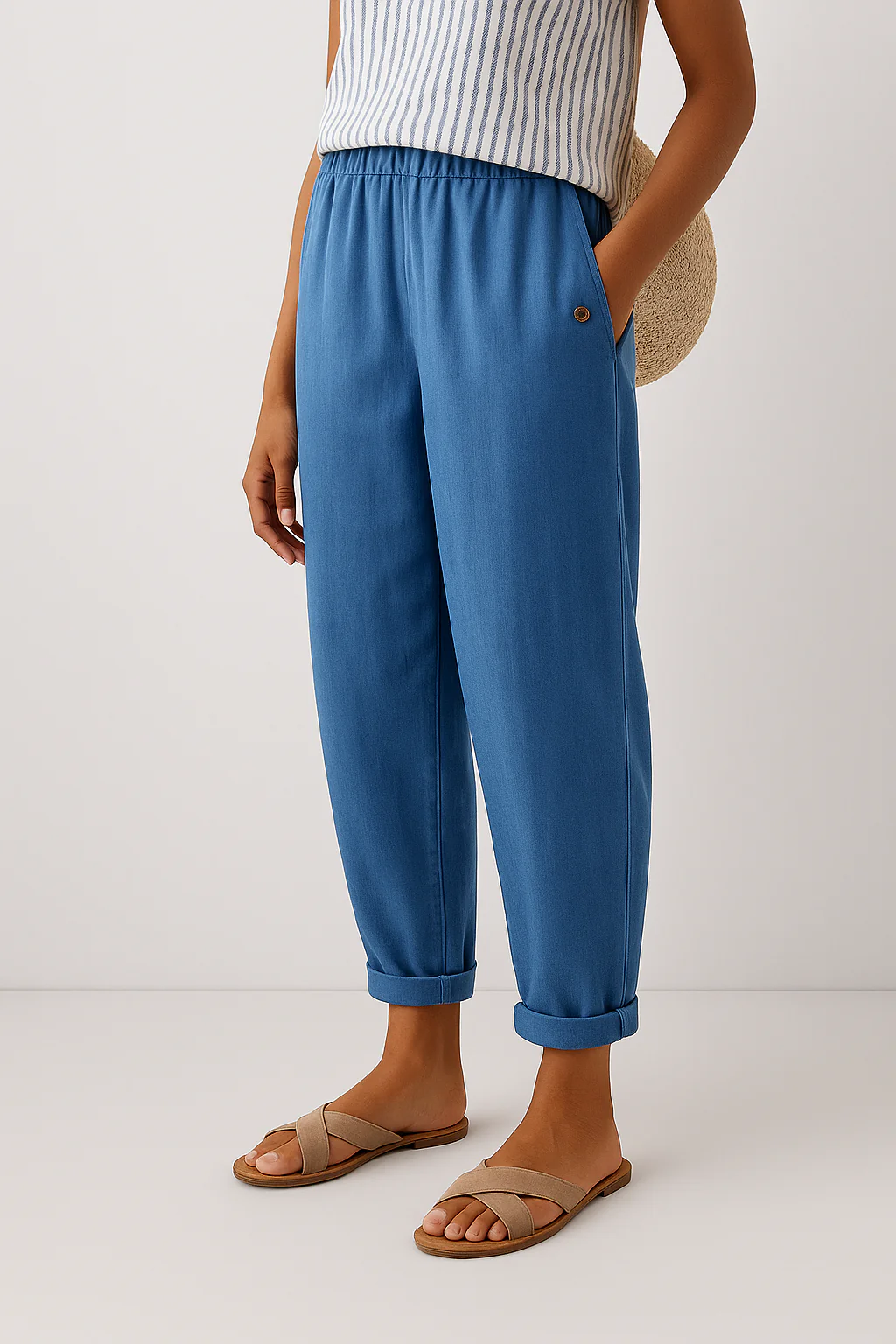 Yanchik - Pantaloni Eleganti Con Tasche Laterali - Image 3