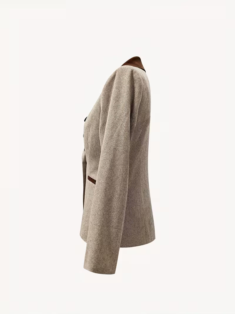 Yessica - Cappotto a Maniche Lunghe con Motivo a Righe - Image 5