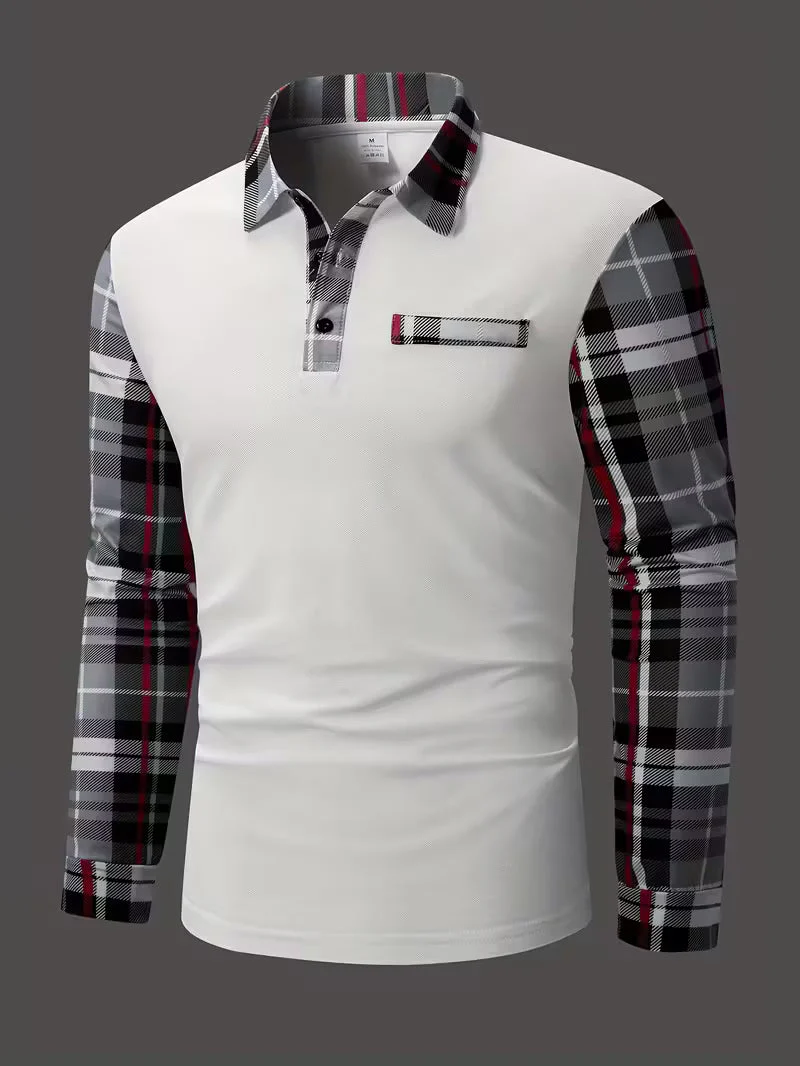 Yiannis - Camicia a Maniche Lunghe con Toppa sul Petto