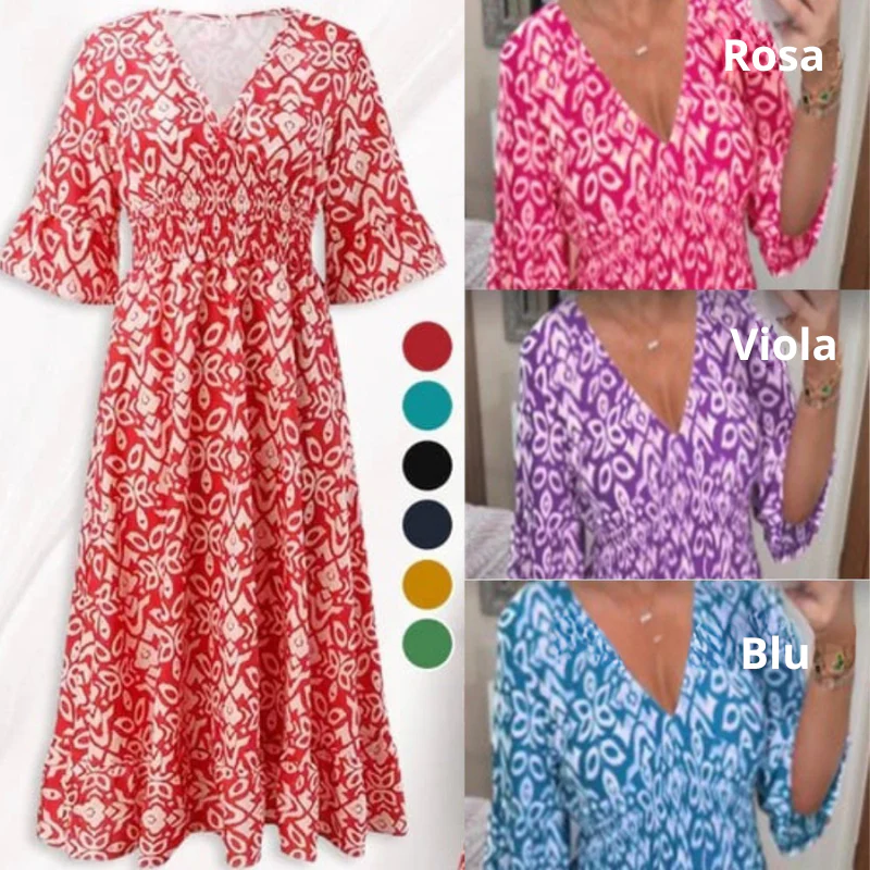 Yiska - Vestito Floreale con Scollo a V - Image 7