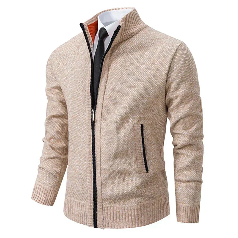 Yitzhak - Cardigan Casual Lavorato a Maglia Con Collo Alto