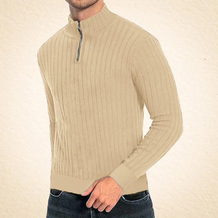 Zaccheo - Maglione Casual Con Collo Alto E Zip