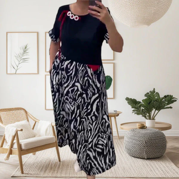 Zahara - Abito Casual In Patchwork - Image 5