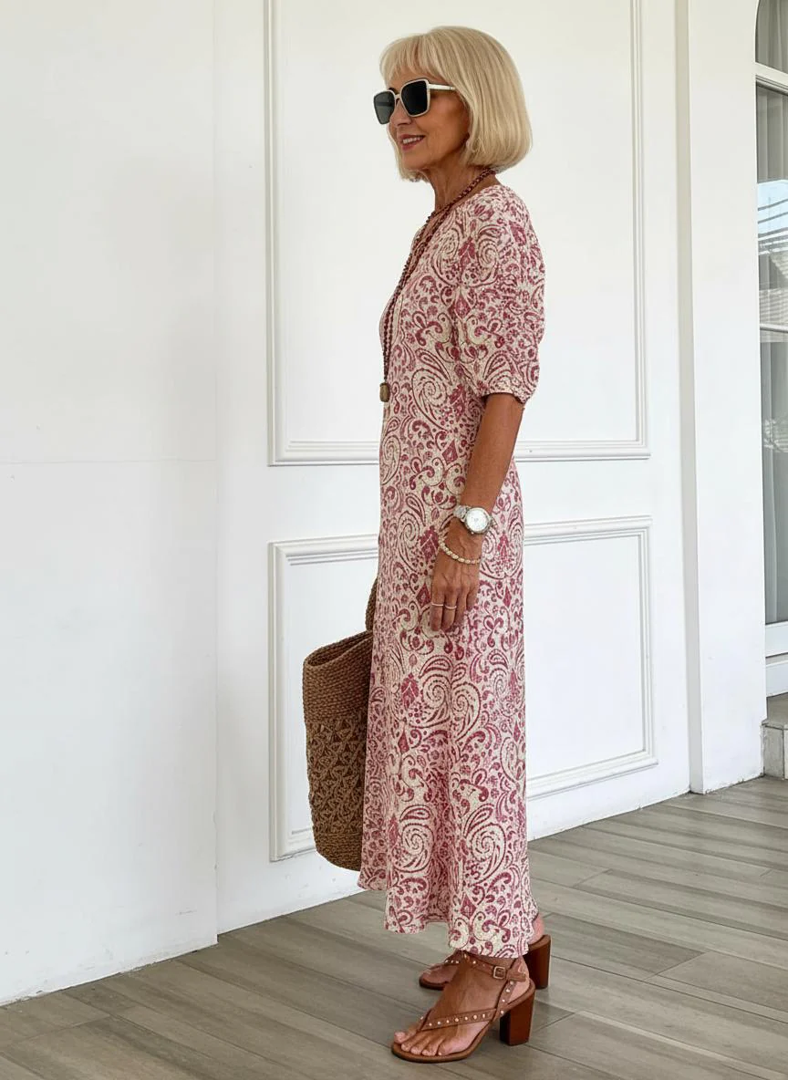 Zarmina - Abito Lungo Elegante Con Stampa Boho - Image 2