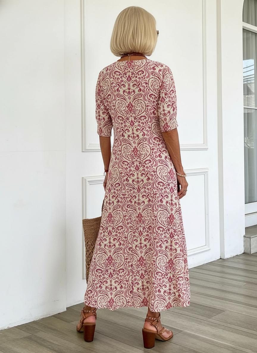 Zarmina - Abito Lungo Elegante Con Stampa Boho - Image 3
