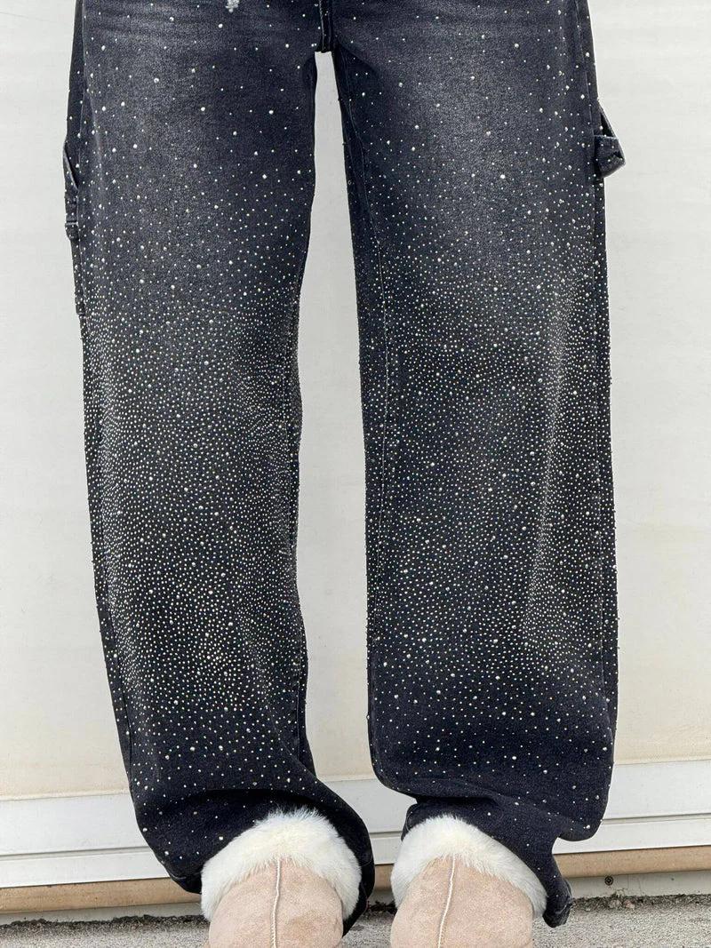 Zella - Jeans Comodi con Strass Luccicanti - Image 6