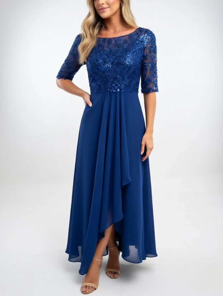Zerda - Elegante Abito Midi in Pizzo - Image 7