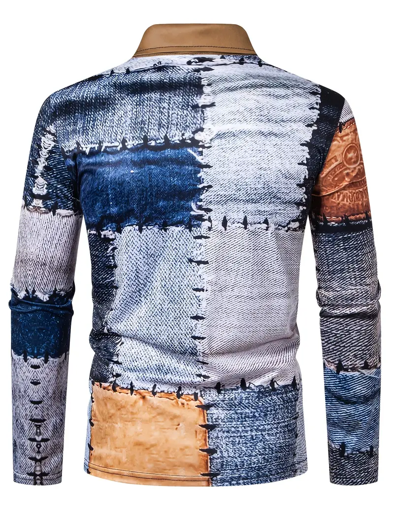 Zerem - Camicia a Maniche Lunghe con zip e Blocchi di Colore - Image 4