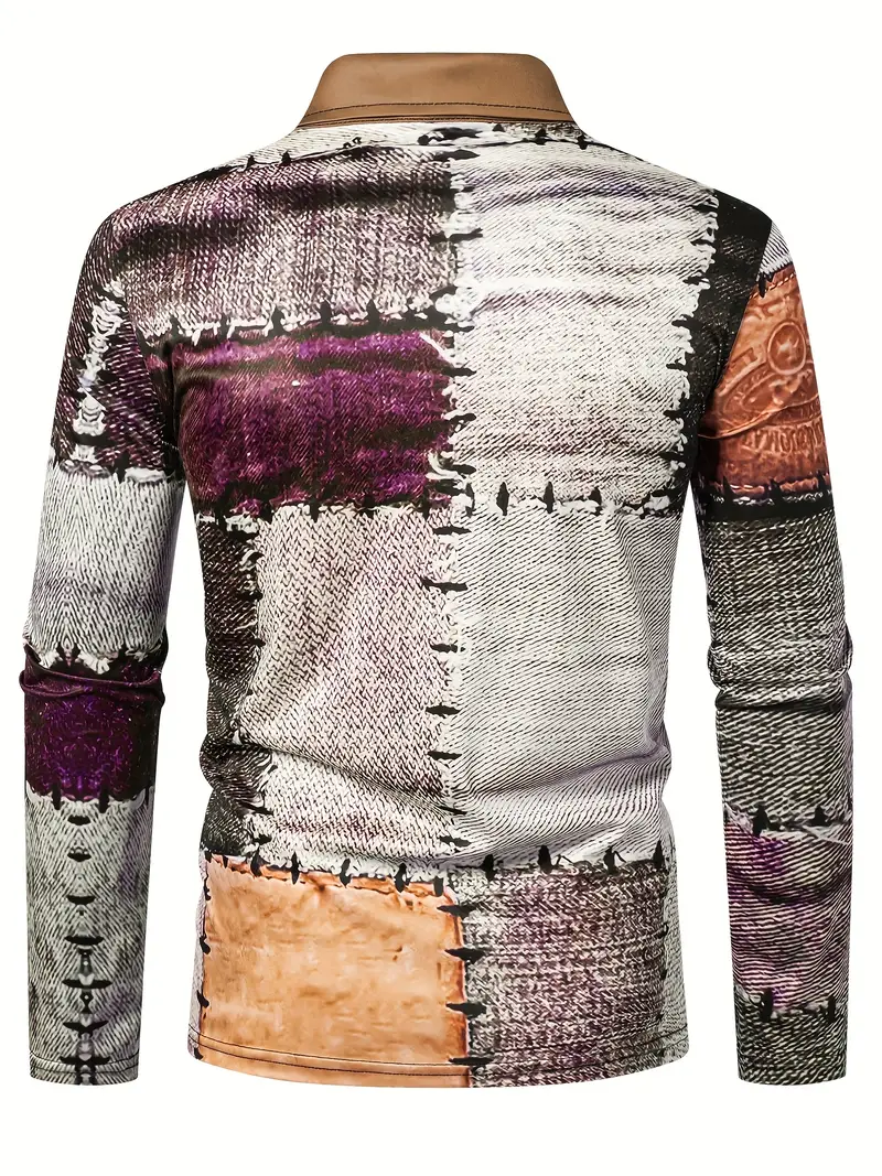 Zerem - Camicia a Maniche Lunghe con zip e Blocchi di Colore - Image 5