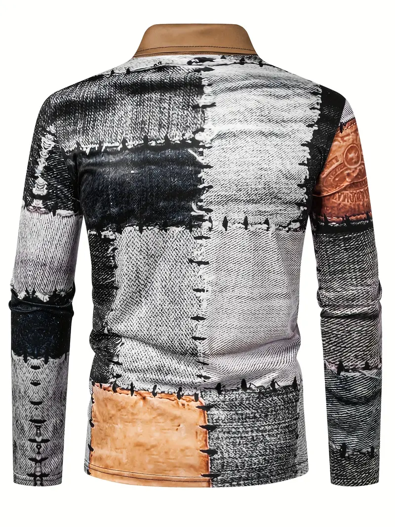 Zerem - Camicia a Maniche Lunghe con zip e Blocchi di Colore - Image 6