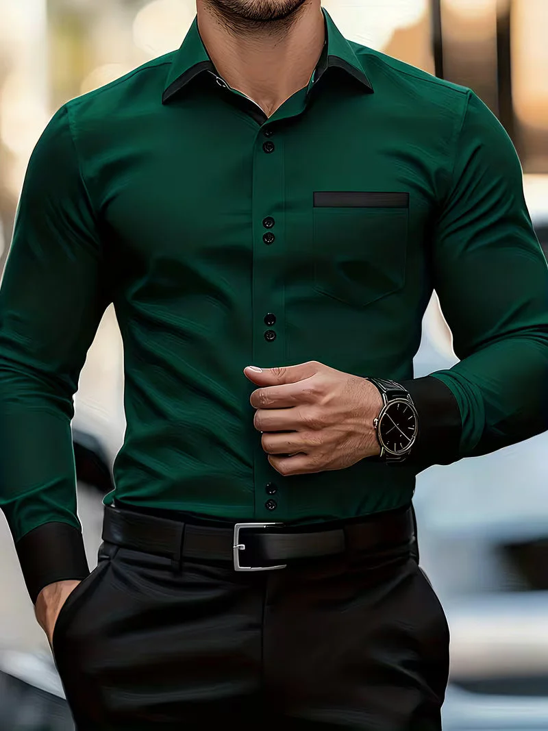 Zigmas - Elegante Camicia a Maniche Lunghe Con Bottoni - Image 3