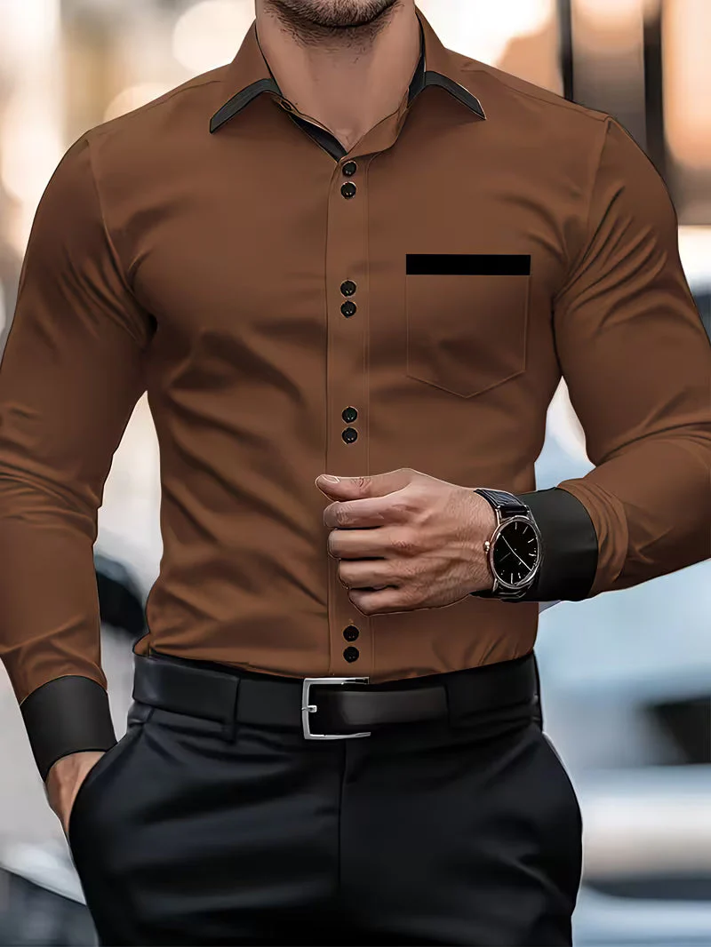 Zigmas - Elegante Camicia a Maniche Lunghe Con Bottoni - Image 4