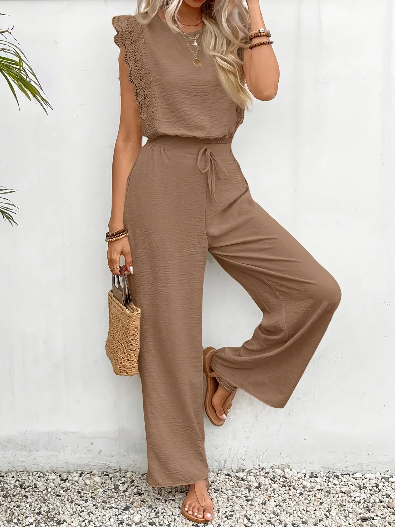 Ziva - Elegante Top In Pizzo e Pantaloni a Gamba Larga - Image 33