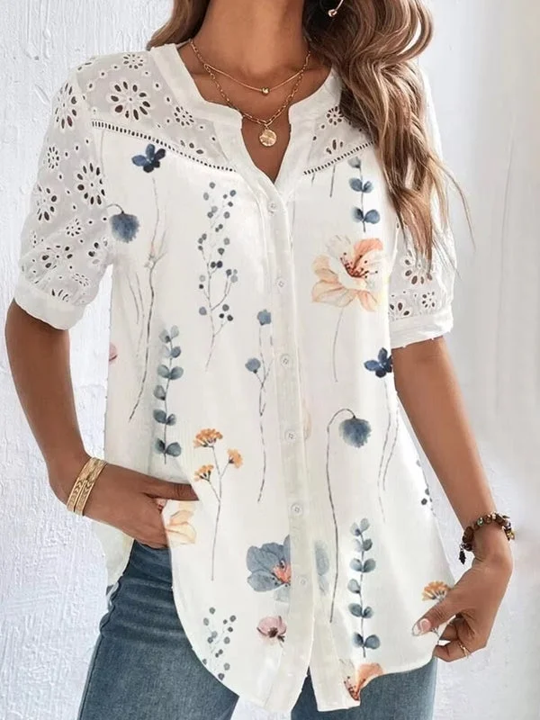 Zoila - Camicia Elegante a Maniche Corte - Image 2