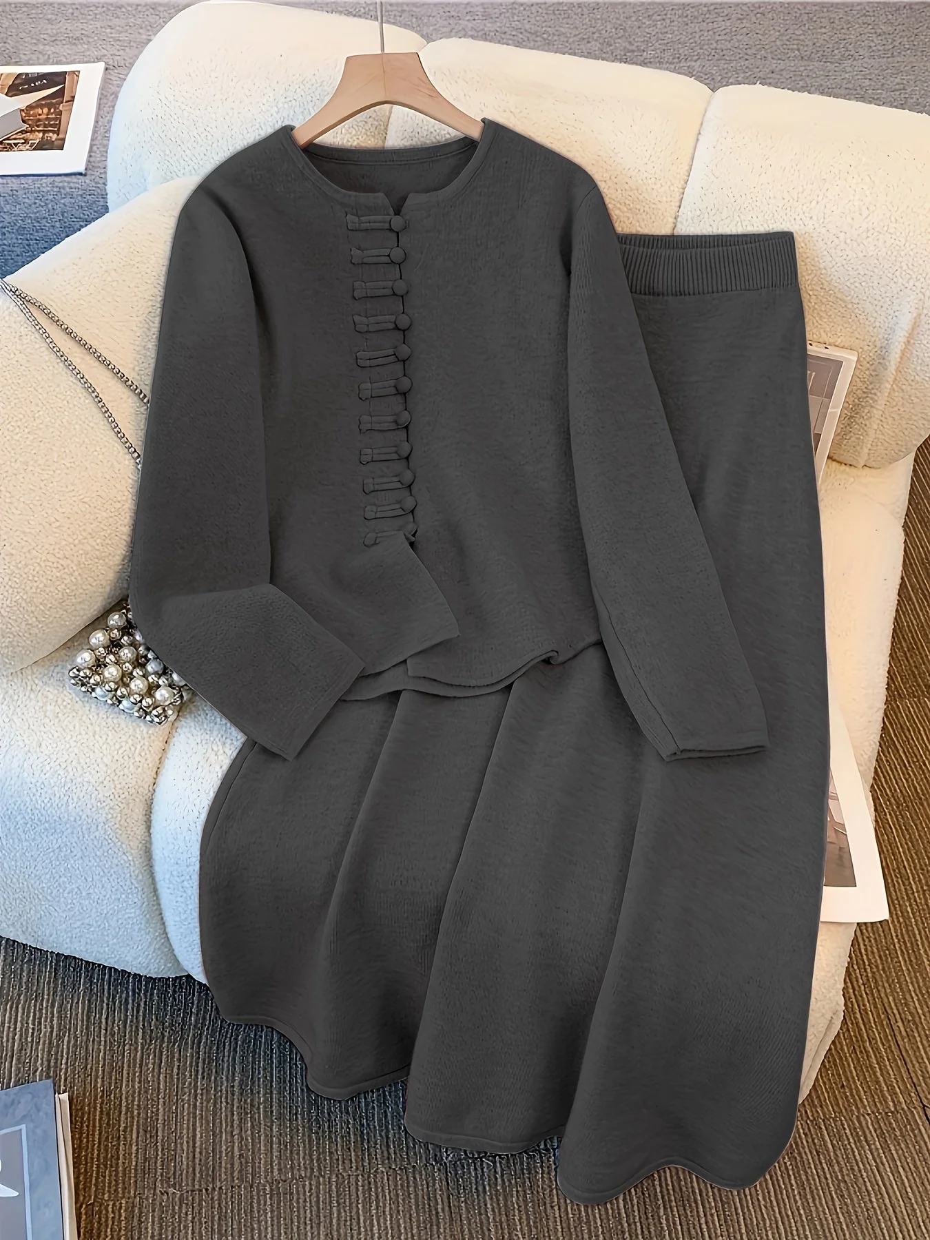 Zorine - Set Dovuto Pezzi Con Cardigan Abbottonato - Image 2